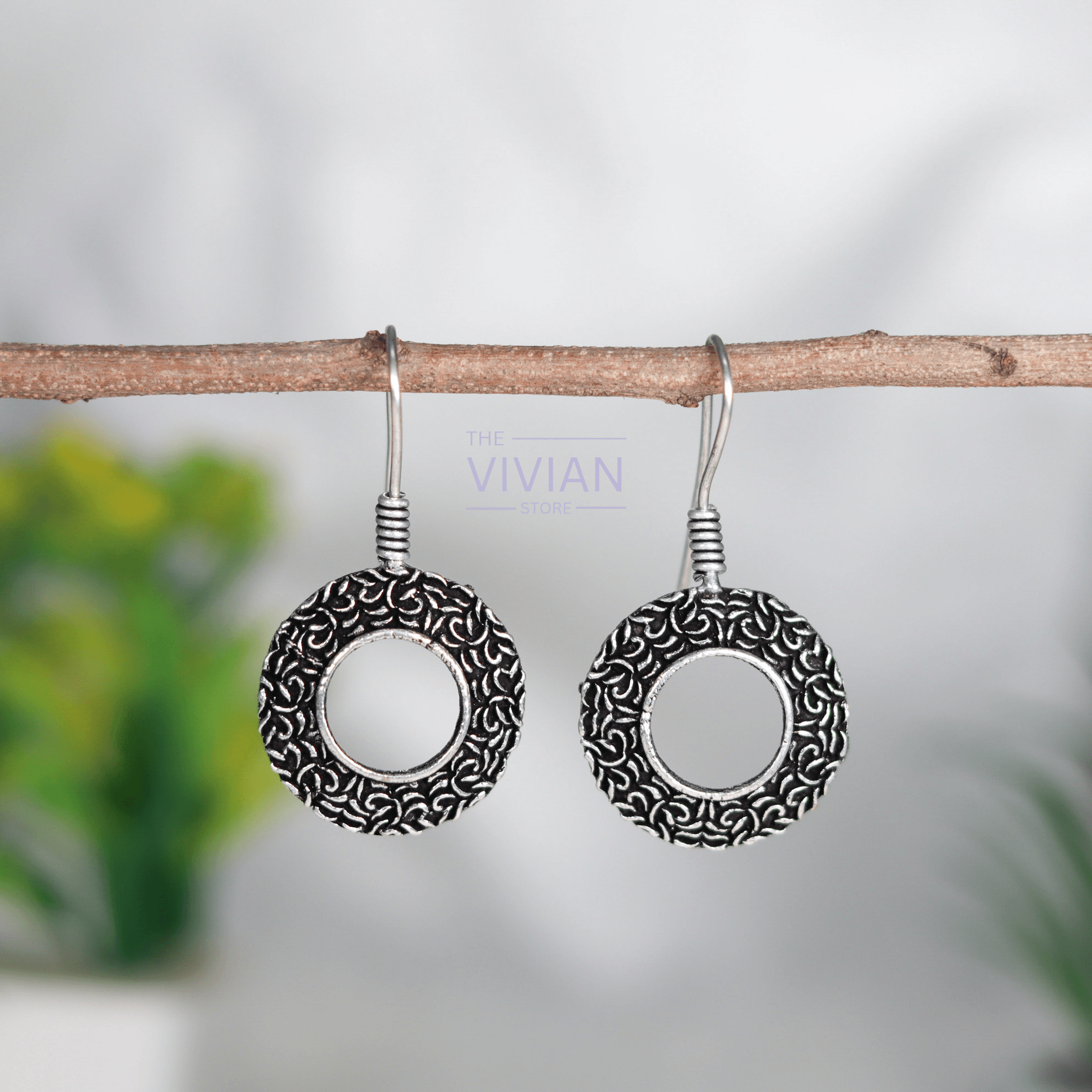 Gorgeous Collection Of 4 Oxidised Jhumkas With Free Adjustable Ring - The Vivian Store