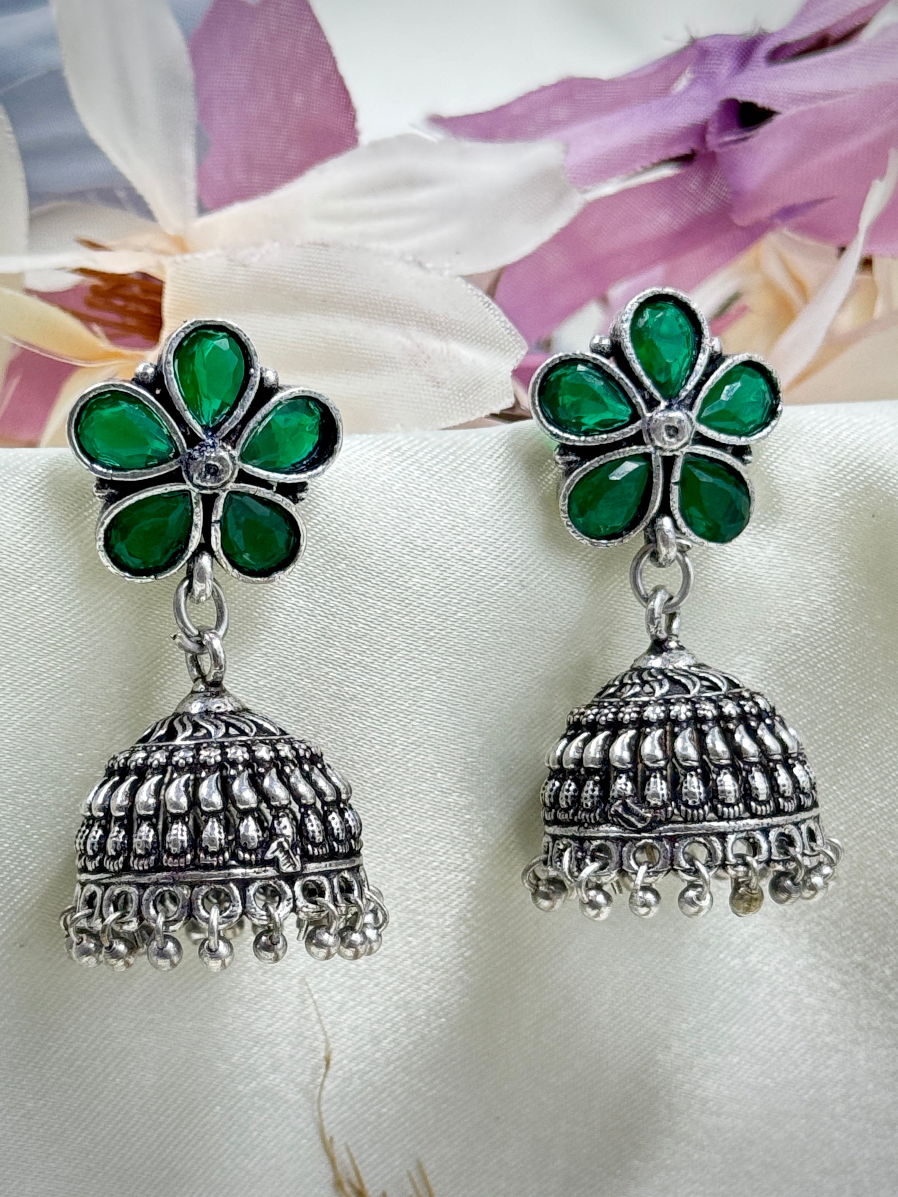 Five Petal Dome Shaped Earrings