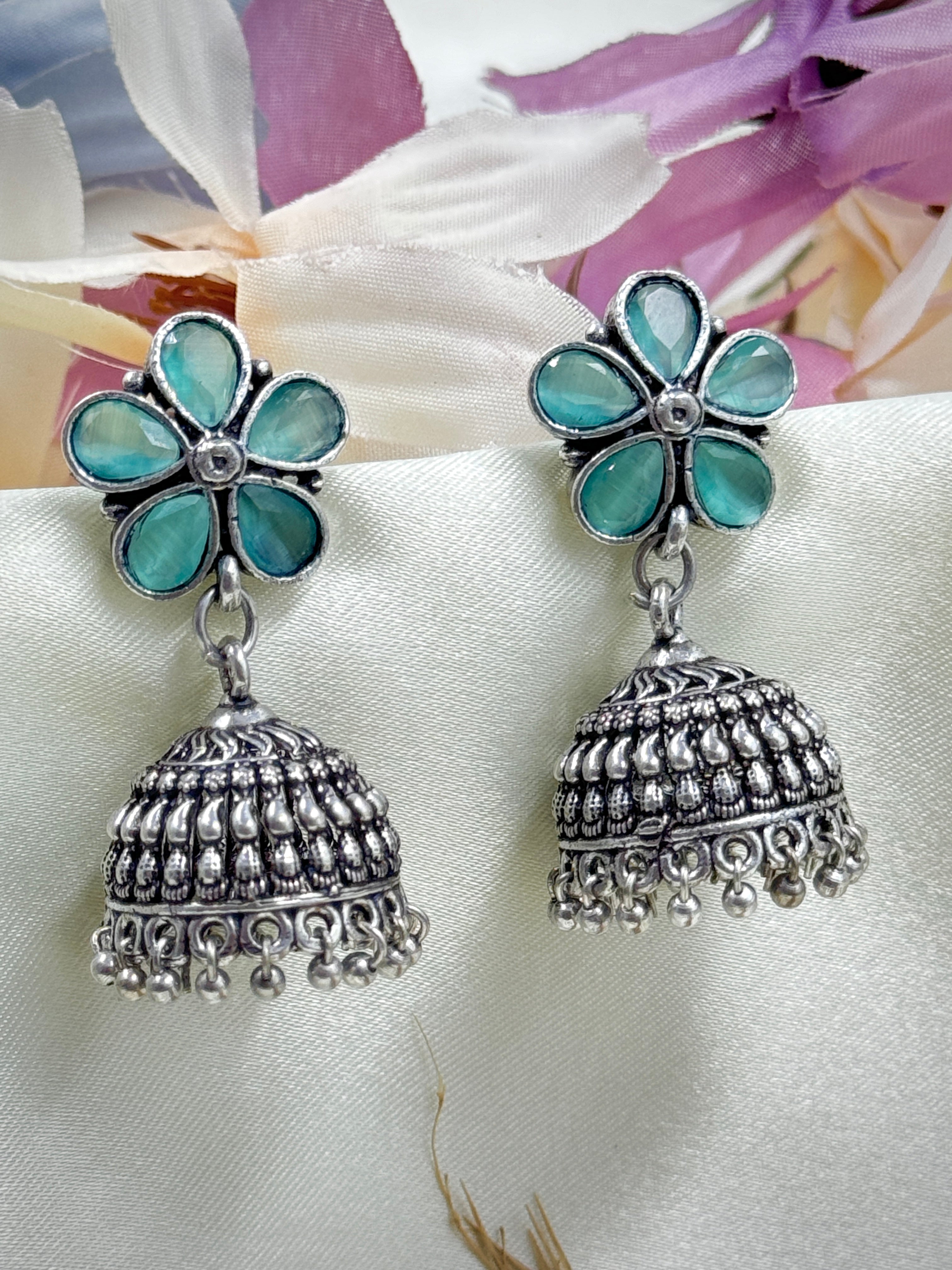 Five Petal Dome Shaped Earrings