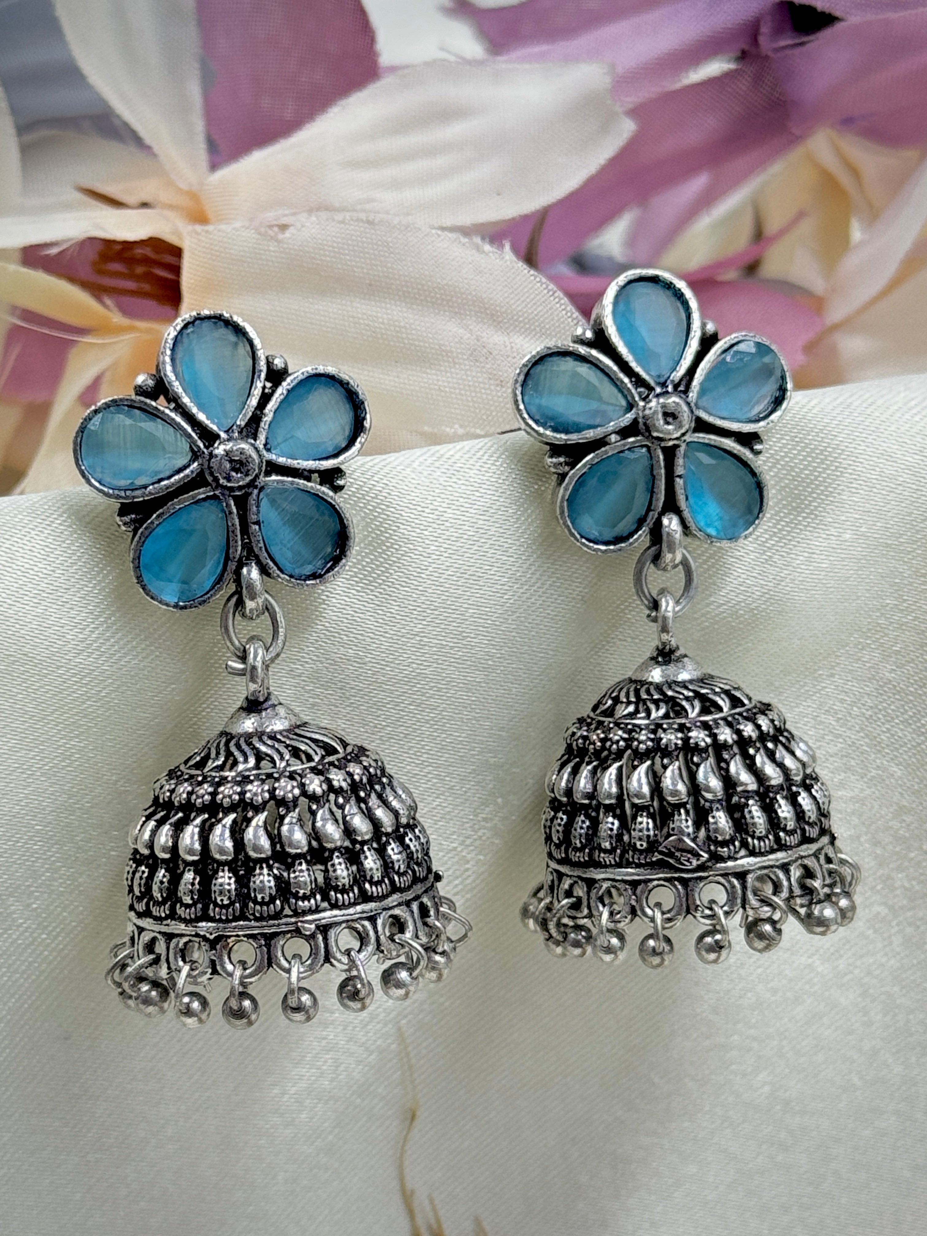 Five Petal Dome Shaped Earrings