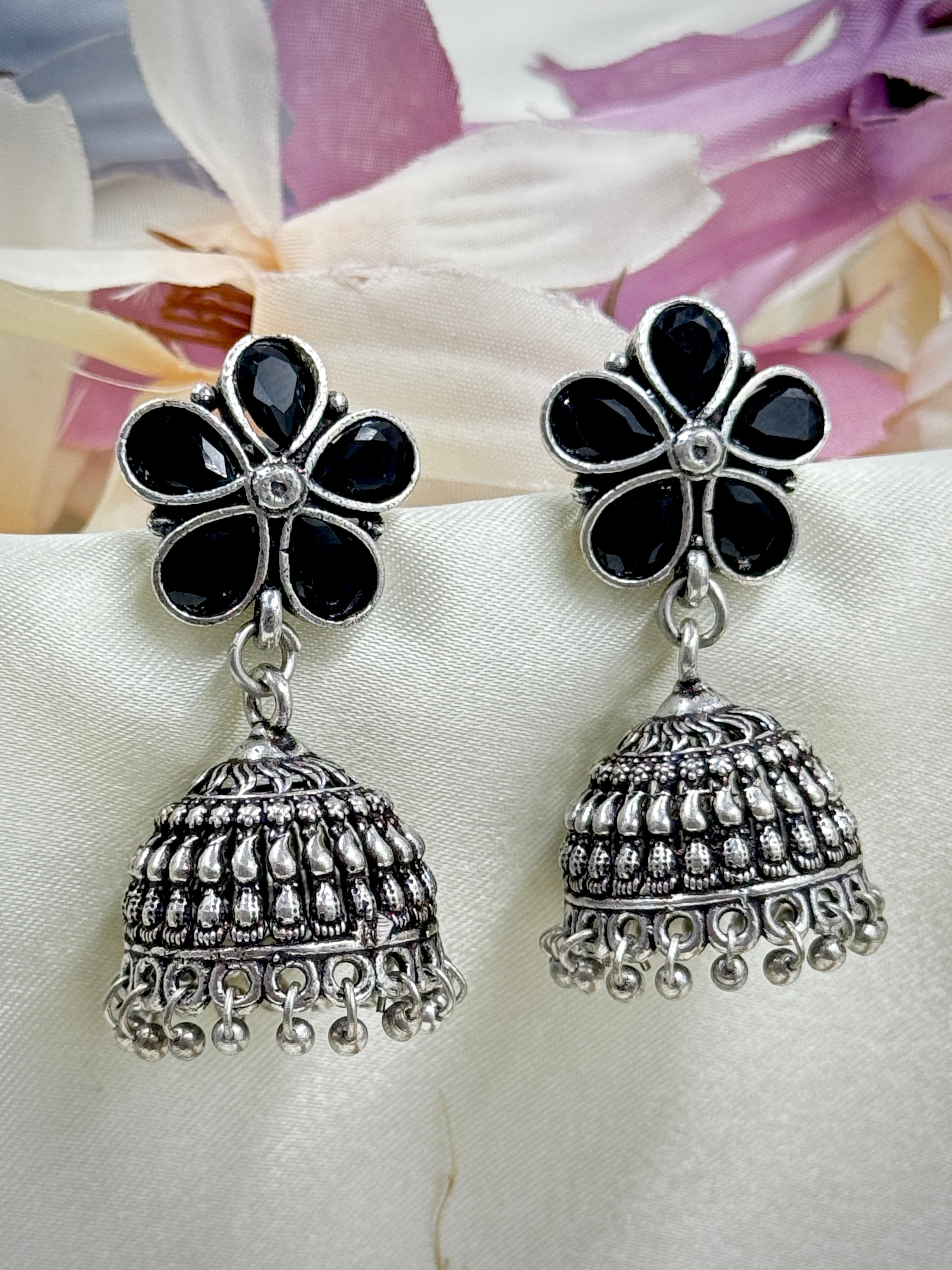 Five Petal Dome Shaped Earrings