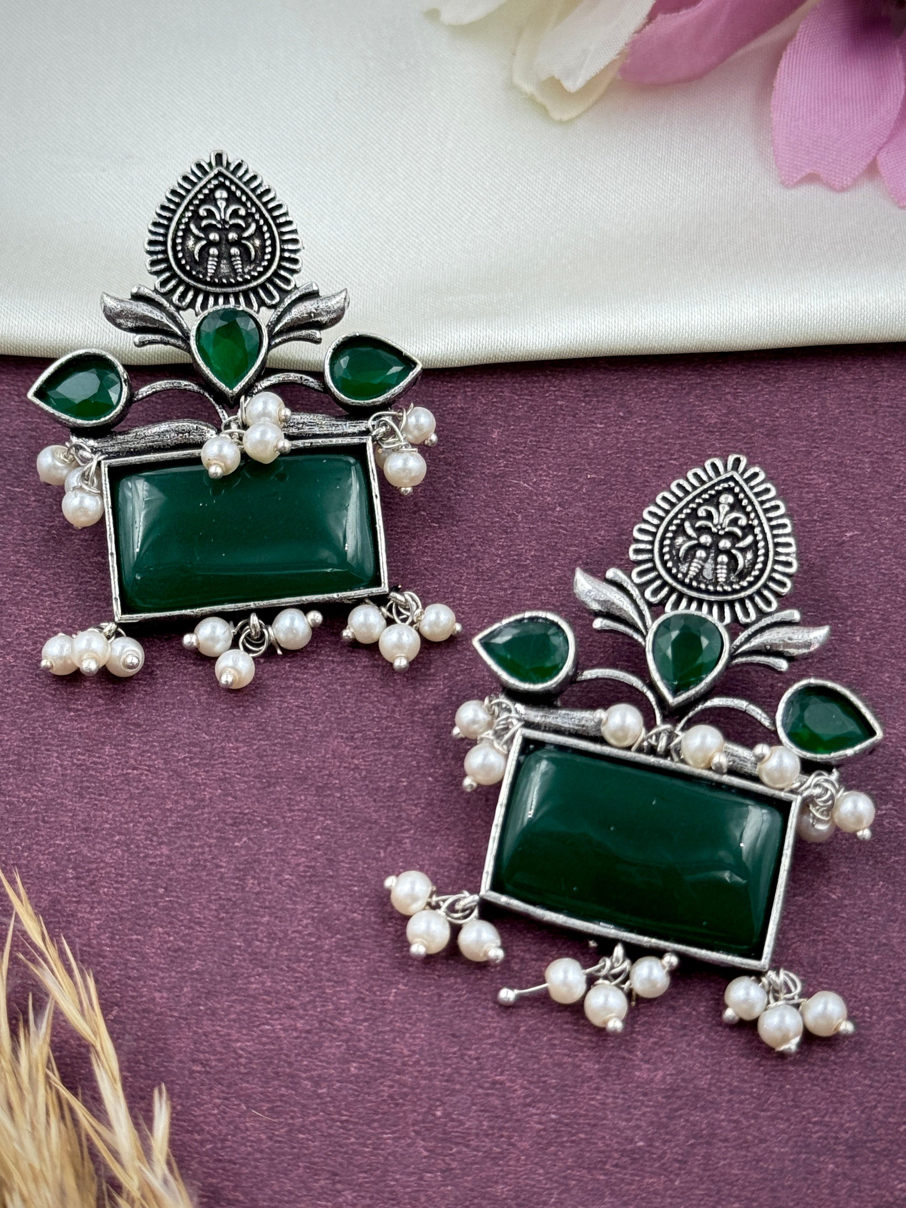 Rajwadi Monalisa Stoned Earings