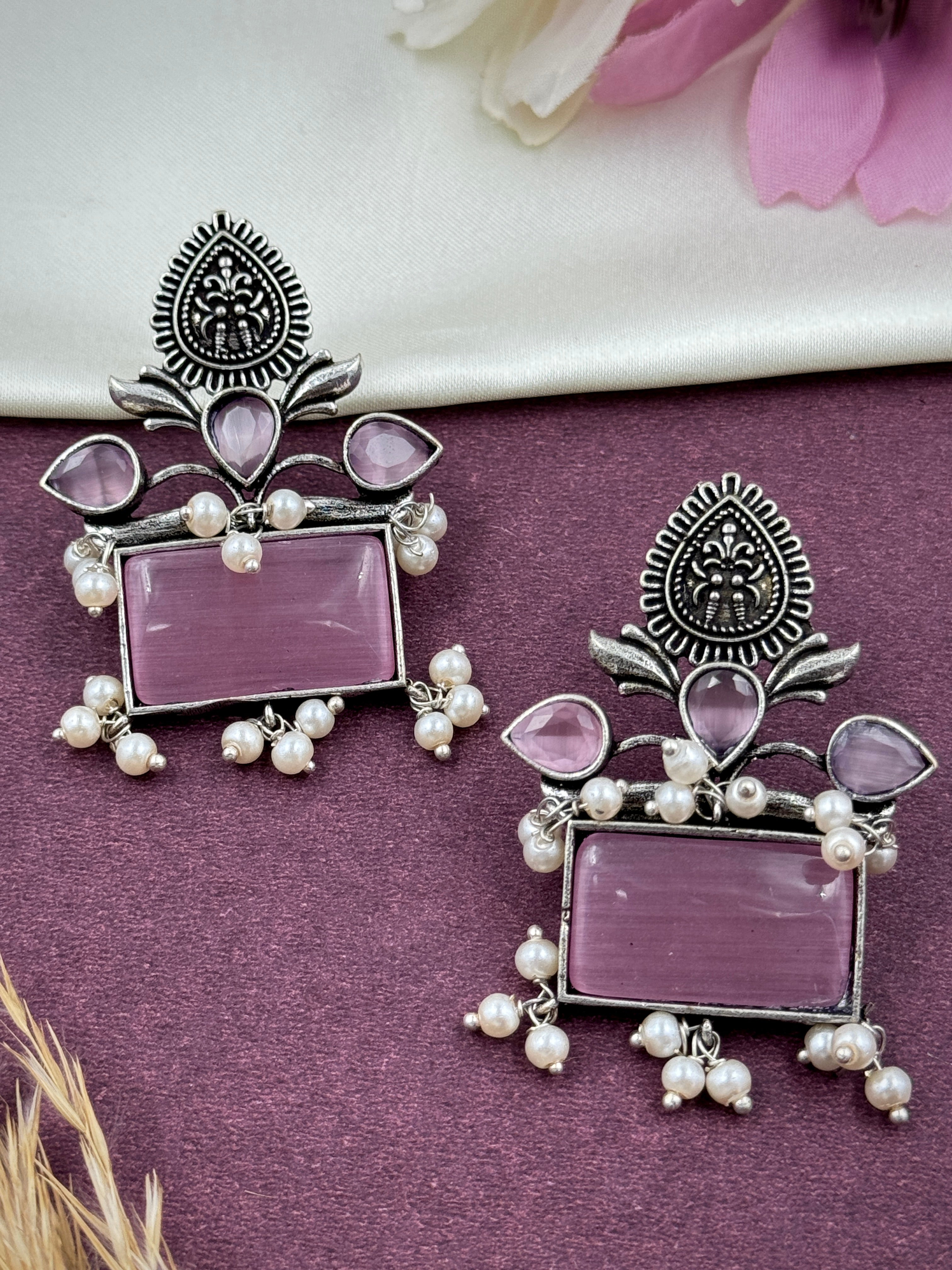 Rajwadi Monalisa Stoned Earings