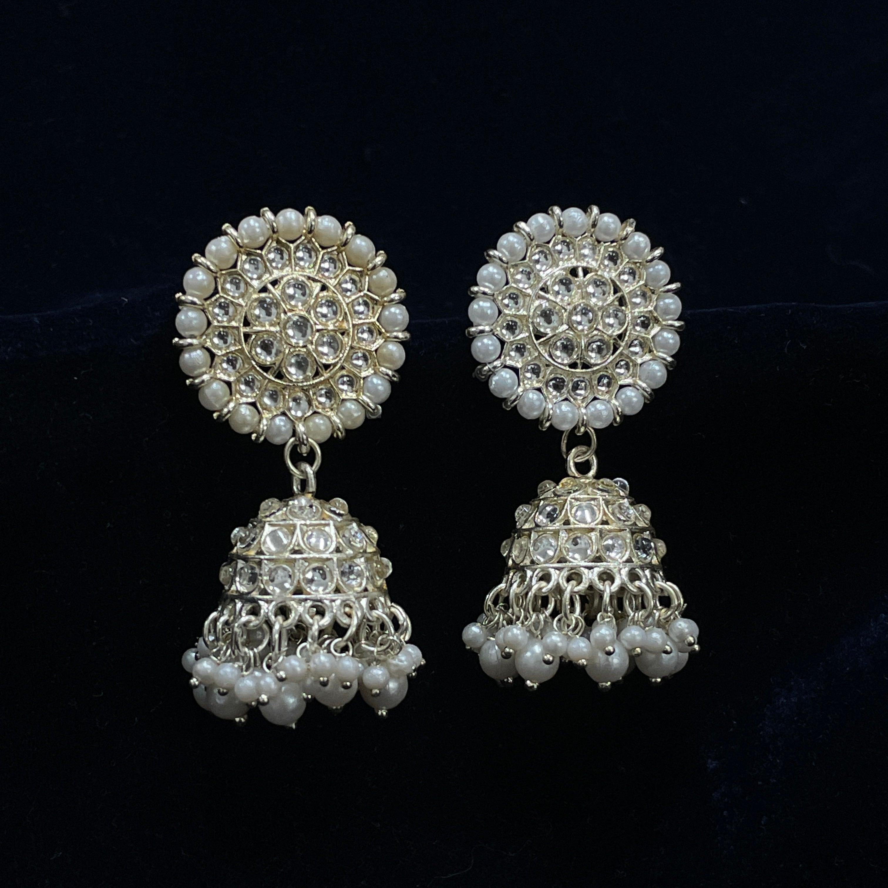 Royal Pearl Jhumkas set of 6 with free gift - The Vivian Store