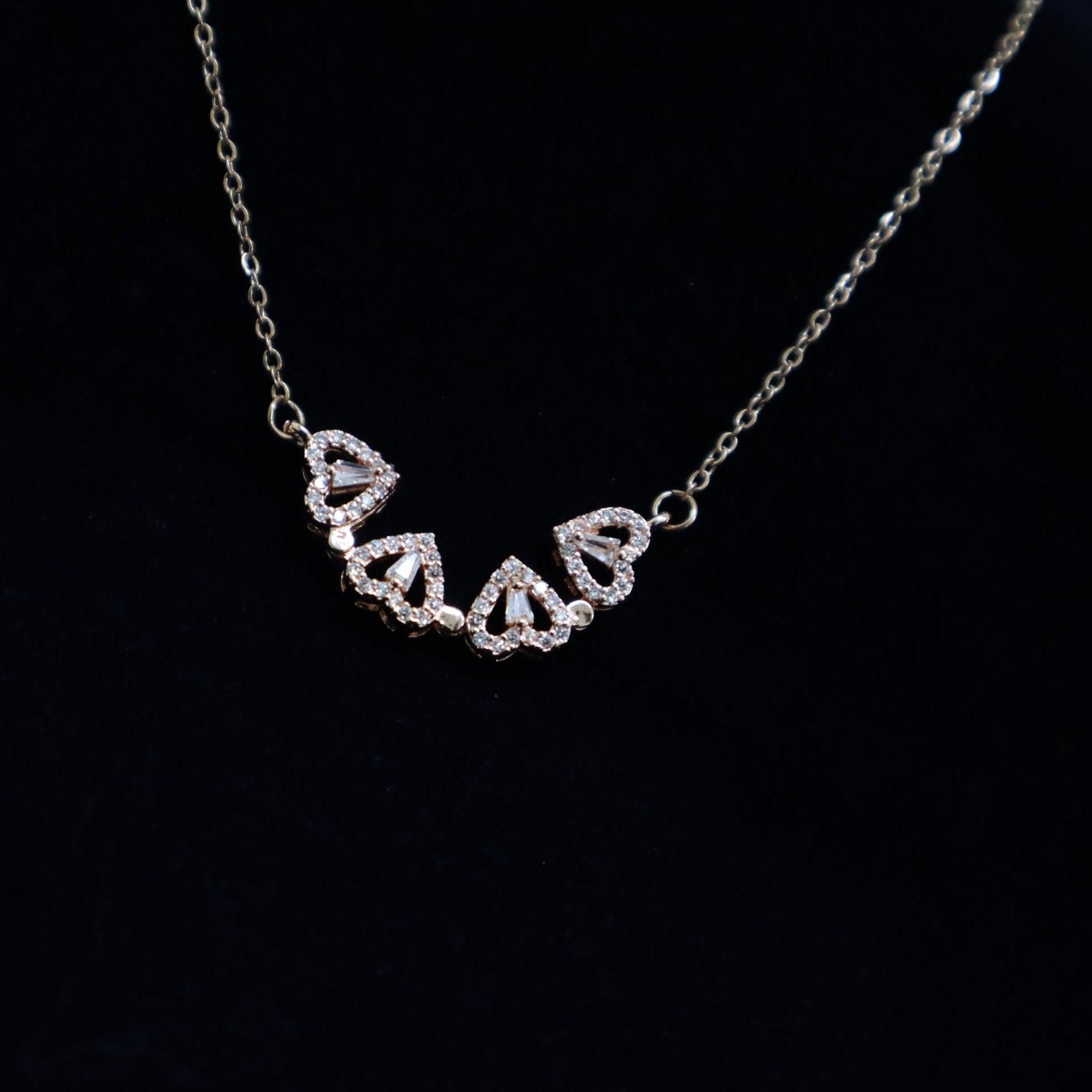 Rose Gold Clover Necklace - The Vivian Store