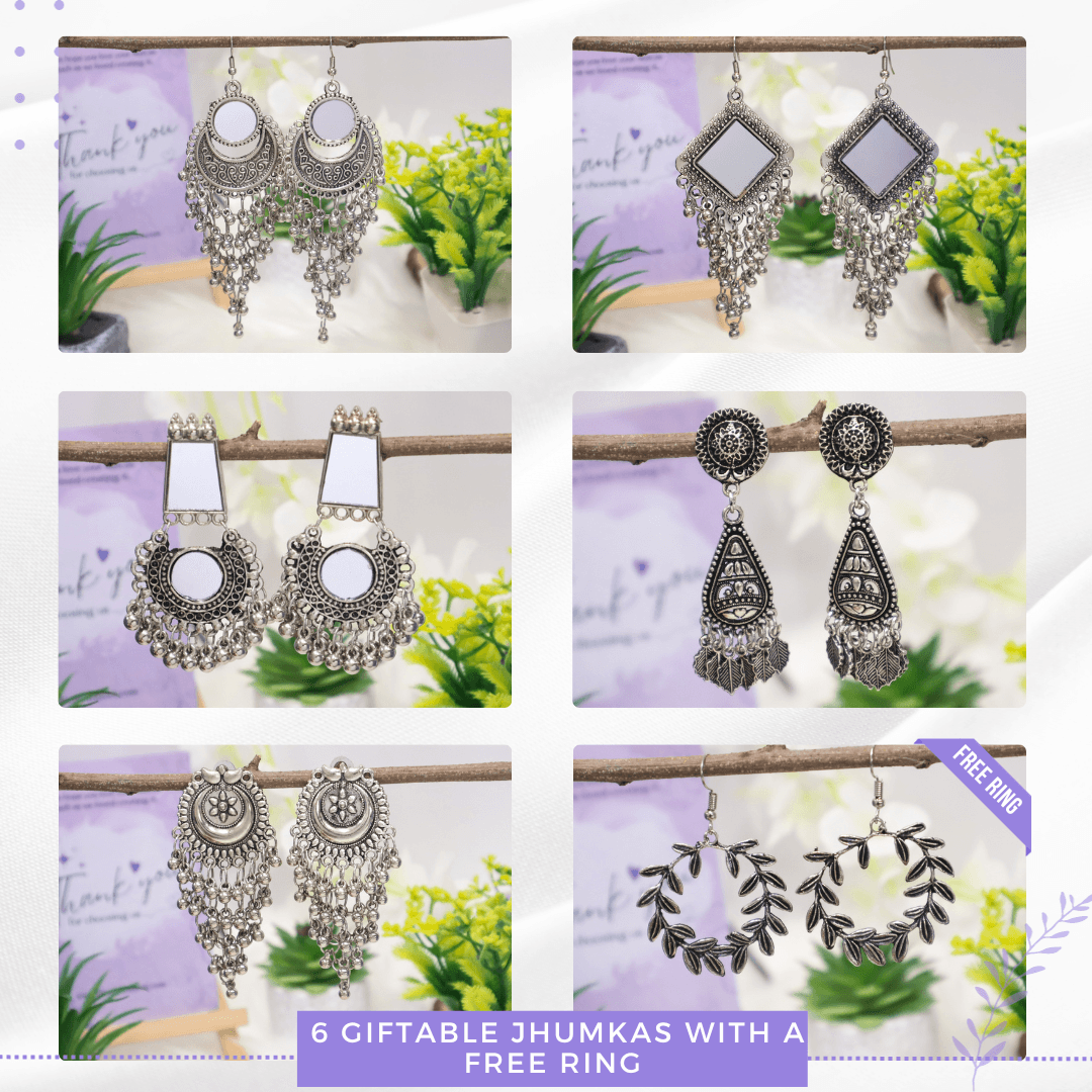 6 Giftable Earrings With A Free Ring - The Vivian Store